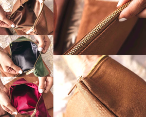 Sac de maquillage personnel portable sac cosmétique en toile personnalisé cadeau de Noël pour sa femme soeur ou tante avec fermeture à glissière - Product Image 5