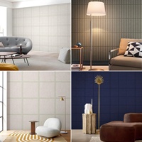 Panneau mural en PET décoratif moderne personnalisé en usine, panneau acoustique en polyester auto-adhésif insonorisant pour la maison, le bureau, le studio