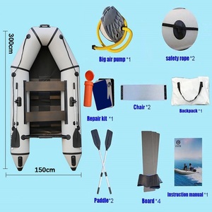 Gommone Veloce Gonfiabile Solar Marine da 10 Piedi in PVC da 0,9mm Kayak d'Assalto e Soccorso Tender Sportivo con Specchio di Poppa e Supporto Motore - Product Image 6