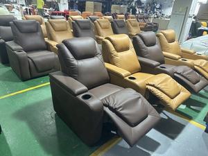 Wholesale Home Theater <strong>Recliner</strong> Sofa Genuine <strong>Leather</strong> Cinema <strong>Chairs</strong> <strong>UK</strong> Movie Hall Power Headrest Electric Seating Led Cup Holder - Product Image 4