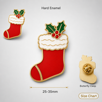 Broche émail souple 3D UV motif chaussette unique, plaqué or, bijoux de Noël, vente en gros, épingles de revers, badges métalliques personnalisés, usine OEM