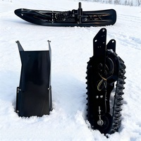 Yüksek Performanslı DIY 48V 800W Elektrikli Scooter Kar Pisti Arka Motor Dönüşüm Kiti Ön Kayak Kızak Değiştirme Montajı