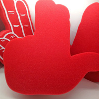 Gants Cheer en mousse Logo personnalisé Mousse Main Doigt Couleur Éponge normale Forme Mousse Doigt Main