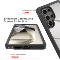 Étui de protection intégral 360° avec cadre avant et protection d'écran en PET pour Samsung Galaxy S25 Ultra/PLUS/S25, robuste et antichoc