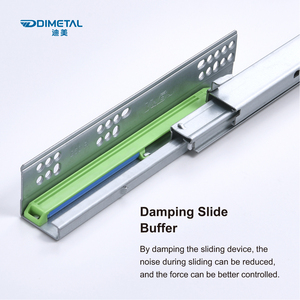 Dimetal 22 ''550mm nội thất tủ 3-Fold mở rộng trượt dưới núi, tủ phần cứng mềm đóng ẩn Ngăn kéo trượt - Product Image 5