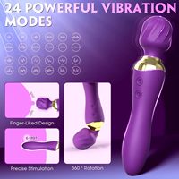 Vibrateur puissant pour femmes, masseur à double face, 24 modes de vibration, stimulateur du clitoris/stimulateur du point G, jouet sexuel pour adultes