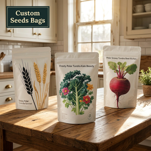 Custom Design Mylar Seed Packaging <b>Bag</b> with Ziplock and Tear Notch for Long-Term Seed Storage OEM ODM Factory Direct Low MOQ - Product Image 3