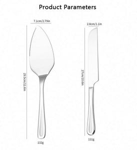 High Quality Stainless Steel Cake Knife Set and Spatula for Cutting at Wedding and Birthday <b>Parties</b> - Product Image 3