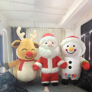 Costume gonflable de mascotte <span class=keywords><strong>renne</strong></span> géant bonhomme de neige Père Noël pour Noël Cosplay Fancy Dress Celebration Props 2m/2.6m/3m - Product Image 2
