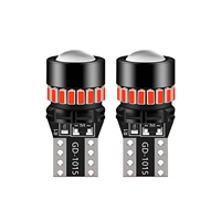 Bombilla LED T10 18SMD 3014 con Lente, Lámpara Universal para Coche con Canbus, Luz de Lectura LED, Luz Roja para Matrícula