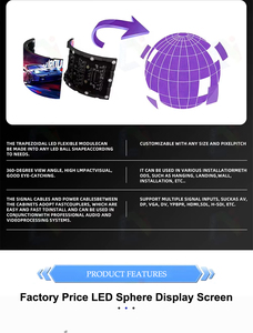 Sfera LED <span class=keywords><strong>Video</strong></span> P1.8 P2 Diametro 0.4m/0.5m/0.6m/1m/2m Globo LED <span class=keywords><strong>Video</strong></span> Creativo a Forma di Terra Schermo LED Sferico - Product Image 4