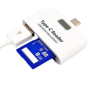 携帯電話およびタブレット用の外部SD TFカードリーダータイプCインターフェイス<span class=keywords><strong>2</strong></span>スロットOTGアダプター<span class=keywords><strong>USB</strong></span>スティック<span class=keywords><strong>Android</strong></span>互換 - Product Image 1
