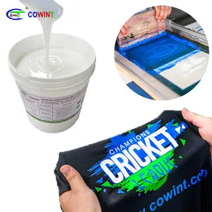 Cowint pasta di gomma tessile bianco/trasparente macchina serigrafia pasta di gomma serigrafia inchiostro a base d'acqua