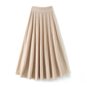 Saias <span class=keywords><strong>กระโปรง</strong></span>ผู้หญิงลาย Elegante ขนาดพลัสไซส์<span class=keywords><strong>กระโปรง</strong></span>ย้อมเรียบยาว100% <span class=keywords><strong>กระโปรง</strong></span>ขนสัตว์เมอริโนเดรสสำหรับผู้หญิง - Product Image 1