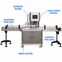 Machine à sceller les boîtes automatique en acier inoxydable, scelleuse de boîtes rondes pour poudre de lait