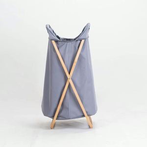 Vertical Foldable Eco-Friendly Modern Minimalist Design <b>Rectangular</b> Print-Free Laundry <b>Basket</b> Storage Organizer Clothes Bathroom - Product Image 2