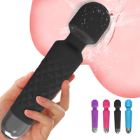 Leistungsstarker Zauberstab-Massagevibrator Wiederaufladbar Silikon Tragbar Handgehalten Klitoris G-Punkt Körperentspannung Erwachsenen-Sexspielzeug für Frauen