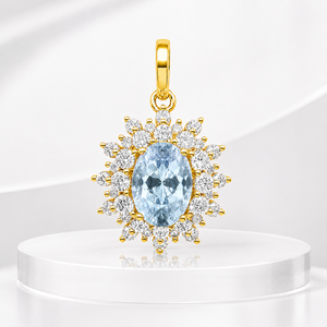 Pendentif de fiançailles en argent 925 avec zircon et pierres précieuses cultivées UM Jewelry, idéal pour un usage quotidien ou comme cadeau d'anniversaire de mariage - Product Image 6