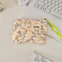 Petite trousse de toilette portable en polyester tendance de rue avec fermeture éclair pour le maquillage et le rangement du rouge à lèvres