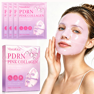 MasaiGGe Maschera Viso in Gelatina Rosa con DNA di Salmone PDRN per Cura della Pelle Femminile, Anti-Invecchiamento, Anti-Rughe e Idratante - Product Image 1