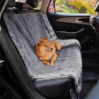 Housse de siège de voiture pliable et moelleuse pour chien, pour siège arrière, imperméable avec base antidérapante pour voitures, SUV, camions