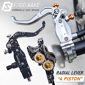 Caliper de Freno de Disco Hidráulico de 4 Pistones de Aleación de Aluminio con Aletas de Enfriamiento para Mayor Potencia de Frenado y Disipación de Calor para Bicicletas - Product Image 5