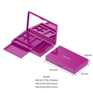 Palette de fards à paupières compacte en plastique de luxe personnalisée Choebe, pot cosmétique, tube à rouge à lèvres, conteneur pour gloss à lèvres - Product Image 2