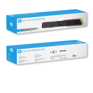 HP DHE-6002 RGB Computer SoundBar HiFi Stereo Sound Portable <strong>Wired</strong> Desktop <strong>Speakers</strong> for <strong>PC</strong> TV Theater - Product Image 5