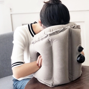 2026 nouveau flocage bureau étudiant cou oreiller longue distance Train avion sieste oreiller pour dormir gonflable air oreiller - Product Image 2