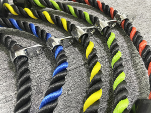 Máy Tập Thể Dục Đính Kèm Dây Cáp Kéo Dây Thừng Ba Đầu Nylon Chịu Lực Nặng 27 & 36 Inch - Product Image 4