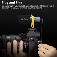 Microphone Canon Compact Godox VS-Mic 3,5 mm pour iPhone, Smartphone Android et Appareil Photo Reflex Numérique pour Enregistrement Vidéo