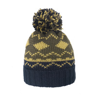 Bonnet de créateur unisexe personnalisé personnalisé chapeau tricoté en jacquard doublure en polaire épaissie chaude élégante accessoire d'hiver