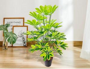 Planta verde en maceta <span class=keywords><strong>de</strong></span> plástico imitación bonsái árbol <span class=keywords><strong>Schefflera</strong></span> grande artificial al por mayor para la decoración del balcón del piso <span class=keywords><strong>de</strong></span> la Oficina <span class=keywords><strong>de</strong></span> la sala <span class=keywords><strong>de</strong></span> estar - Product Image 3