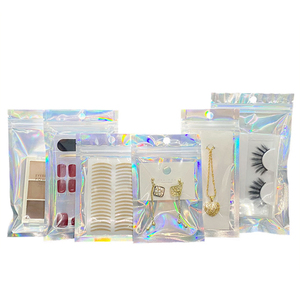 Custom 18x26cm Laser Transparent Self-Sealing Bag Factory Wholesale Laser jewelry <b>packaging</b> bag for Accessories - Product Image 1