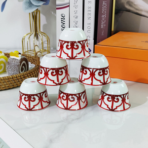 Simple Modern Eco-Friendly Bone China Six <b>Small</b> Cups Home Coffee <b>Shop</b> Casual Afternoon Tea Gift - Product Image 4
