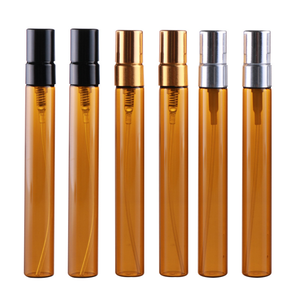 Empty Aluminium Sprayer Brown Glass Bottle Sample Mist Vial 2ml 3ml 5ml 10ml Amber Small Glass Spray Perfume Bottle