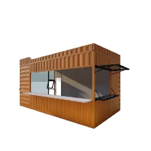 Goedkope Prijs Verkoop Verzending Mobiele Coffeeshop Container Bar 20ft Geprefabriceerde Winkels Prefab Winkel