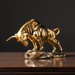 Escultura de resina de Toro Tauro de estilo nórdico, artesanía, decoración de animales para sala de estar, dormitorio, mueble de <span class=keywords><strong>TV</strong></span>, decoración del hogar - Product Image 3