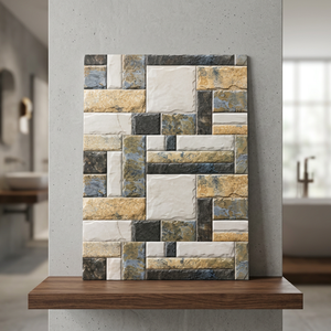 Azulejos de Cerámica para Paredes Exteriores con Aspecto de Madera y Piedra Natural, Acabado Porcelánico, 300x600mm 30x60cm, Fácil Instalación, para Fachadas de Hoteles - Product Image 6