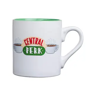 Wantfriends — grande tasse à café centrale Perk, en céramique pour Cappuccino, Latte, cacao chaud ou thé chaud