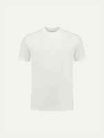 Vente chaude col rond blanc hommes t-shirts brillant coupe régulière personnalisé 100% Double coton mercerisé T-Shirts pour hommes