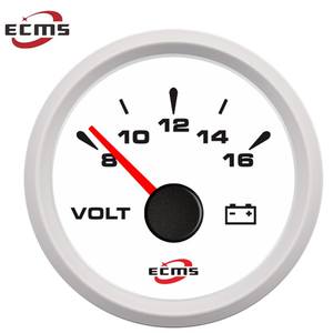 Nouveau voltmètre universel ECMS à rétroéclairage multiple 52 mm pour voiture et <span class=keywords><strong>bateau</strong></span>, <span class=keywords><strong>jauge</strong></span> 8-16 V, moteur diesel <span class=keywords><strong>essence</strong></span>, générateur de tension - Product Image 6