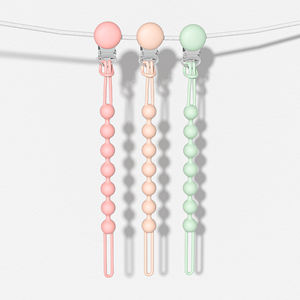 Attache-<span class=keywords><strong>sucette</strong></span> <span class=keywords><strong>ergonomique</strong></span> et durable pour bébé, sans PVC, avec perles à mâcher sûres, motif animal, pour l'extérieur - Product Image 2