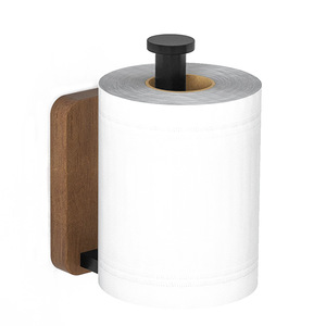 Porte-rouleau de papier et porte-serviettes mural en alliage de zinc créatif pour salle de bain, design moderne, auto-adhésif, longueur 35 cm - Product Image 1