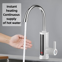 Robinet chauffe-eau instantané électrique sans réservoir avec affichage numérique, économie d'énergie pour cuisine, maison, camping-car, hôtel