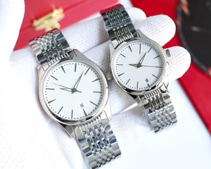 Reloj Mecánico Automático para Pareja, Correa de Acero Inoxidable, Esfera Azul, Visualización de Fecha, Estilo Casual de Negocios, Juego de Relojes de Pulsera para Hombre Omegaes - Product Image 5