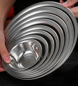 SFB35 717 304 Stainless Steel Mixing Bowl Large Capacity <b>Round</b> Kitchen <b>Basin</b> for Salad and Vegetables - Product Image 4
