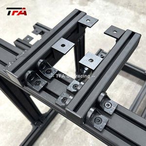 Cockpit de simulation de course haute performance en profilé aluminium 4080 avec siège réglable, plateau de pédales et simulateur de mouvement GForce - Product Image 5