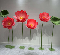 Penjualan laris bunga raksasa Lotus kertas buatan tangan untuk Mall dekorasi luar ruangan pesta pernikahan