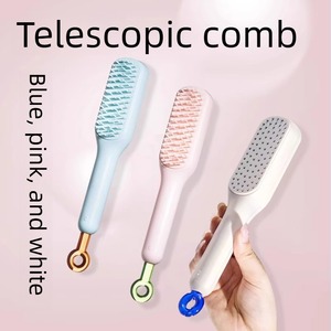 No hair damage, anti-static portable fluffy hair comb, retractable comb, female household <b>scalp</b> massage comb, <b>scalp</b> cleaning - Product Image 2